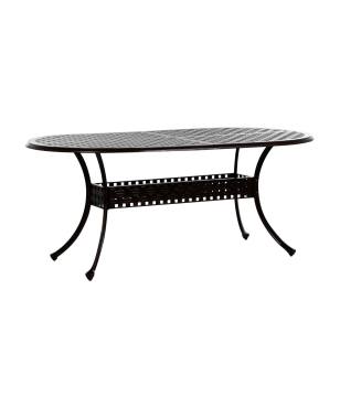 Double Lattice 42" X 84" Oval Dining Table with Base